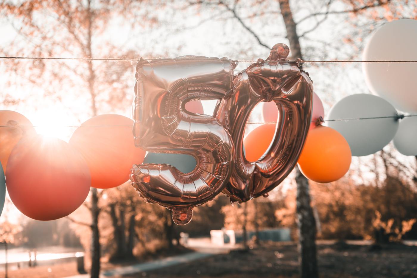 Luftballon mit 50 zum 50. Diabetes Blogeintrag